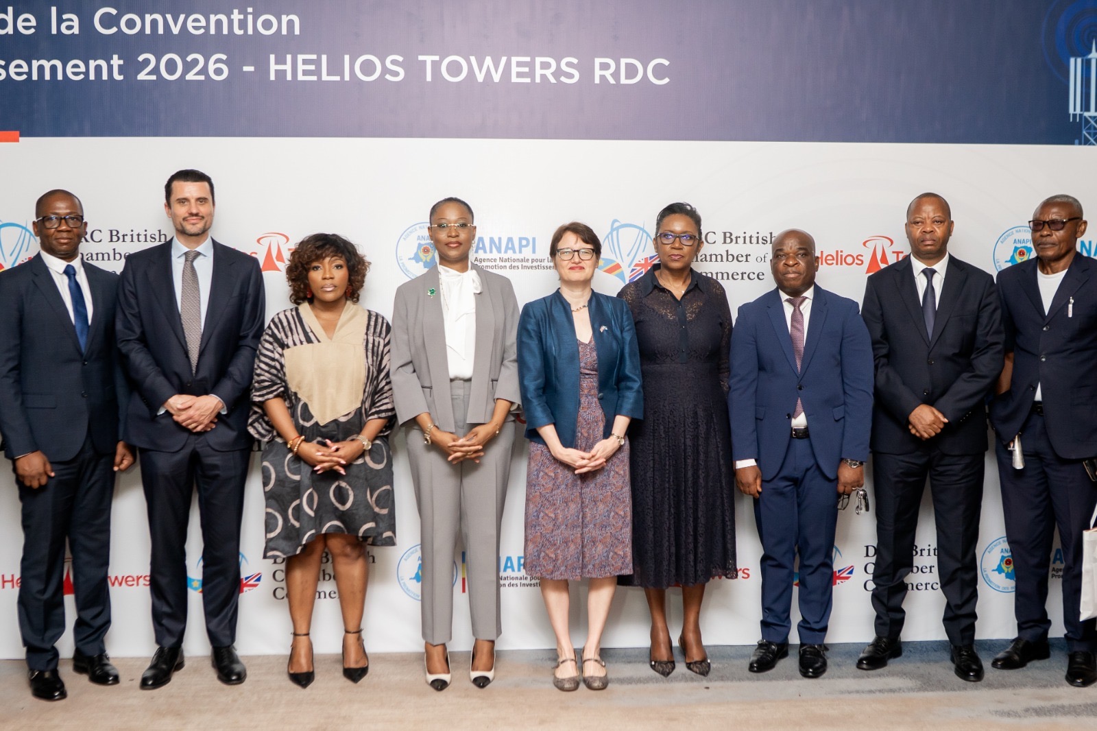 RDC : l’ANAPI et Helios Towers pactisent pour un investissement de 110 millions USD de renforcement des infrastructures télécoms